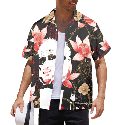 Godfather Bloodspatter Men's All Over Print Hawaiian Shirt Made In USA