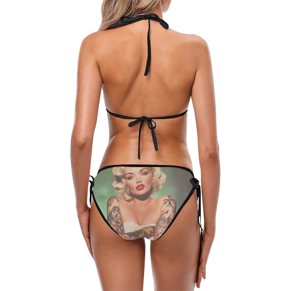 Marilyn Monroe Tatted Bikini Swimsuit