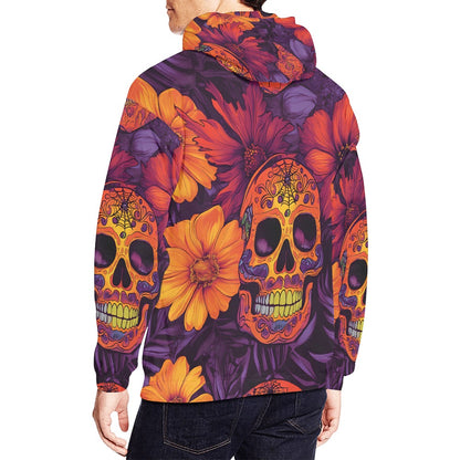 Dia de los Muertos Sunset Men's All-Over Print Hoodie