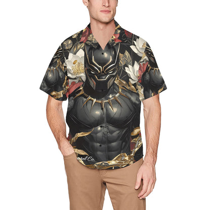 Black Panther Floral Men's Hawaiian Shirt