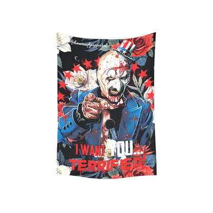"I Want You Terrified" Halloween Wall Tapestry 40"x 60"