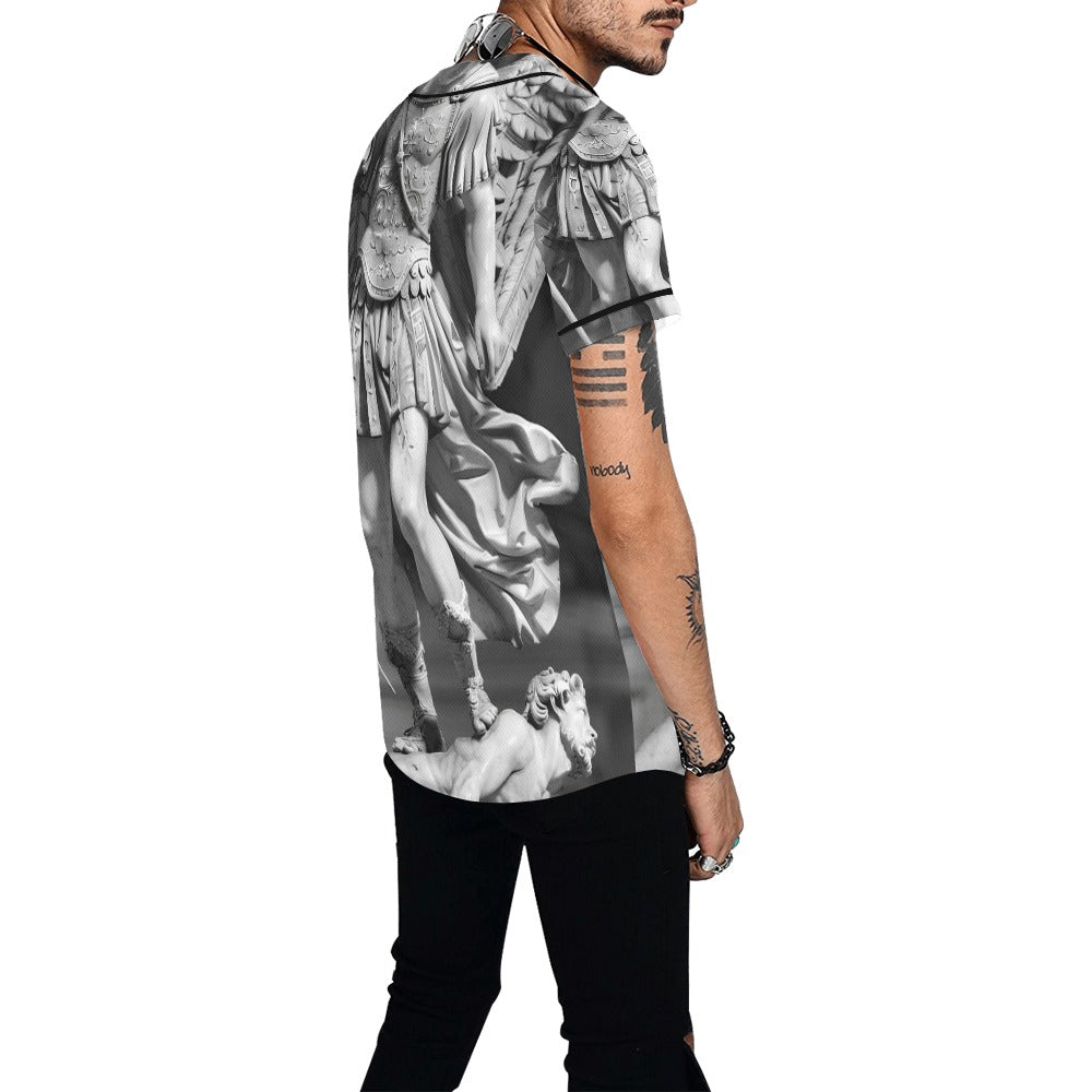 Archangel Michael Men's All Over Print Baseball Jersey