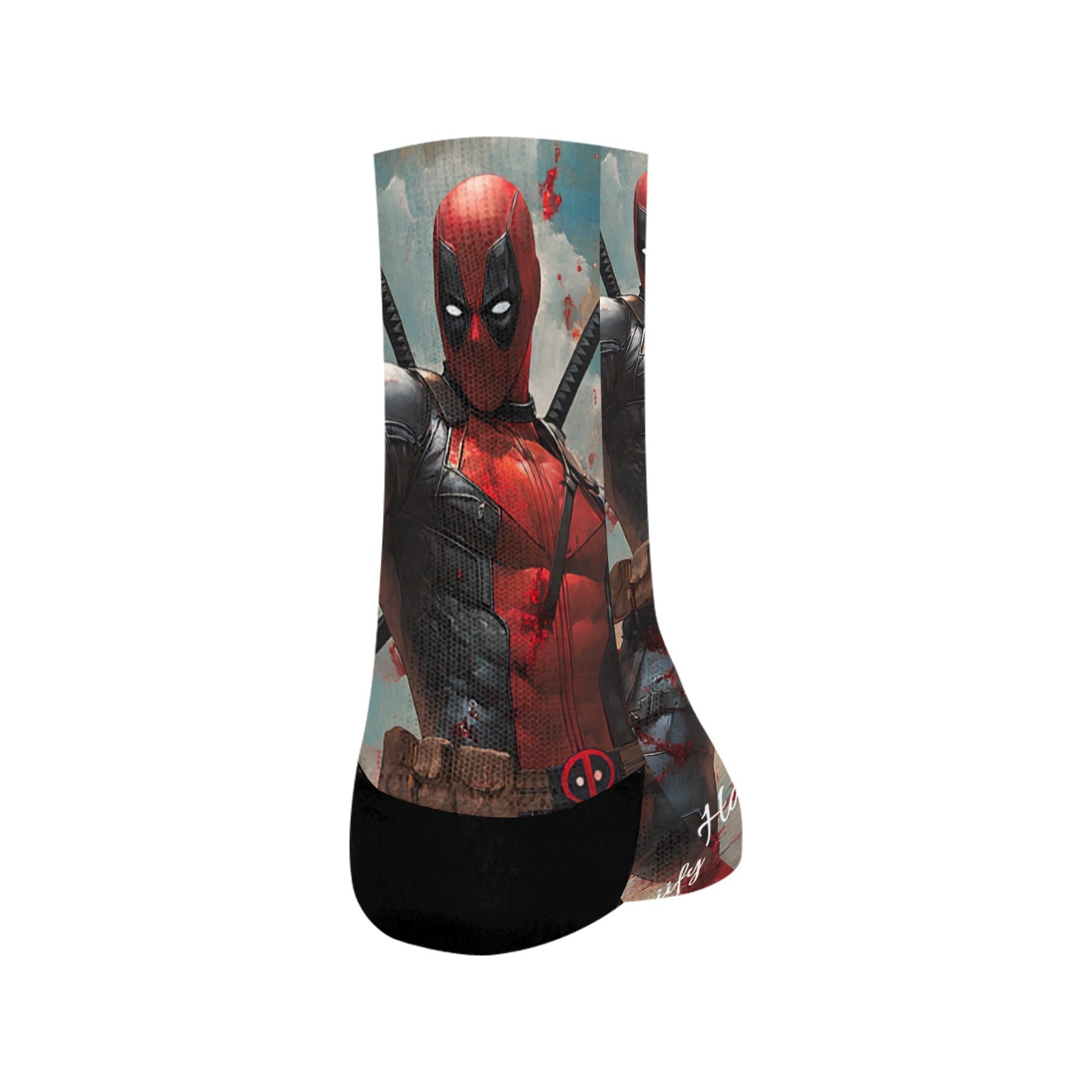 Deadpool & Dead Lotus  Sublimated Crew Socks