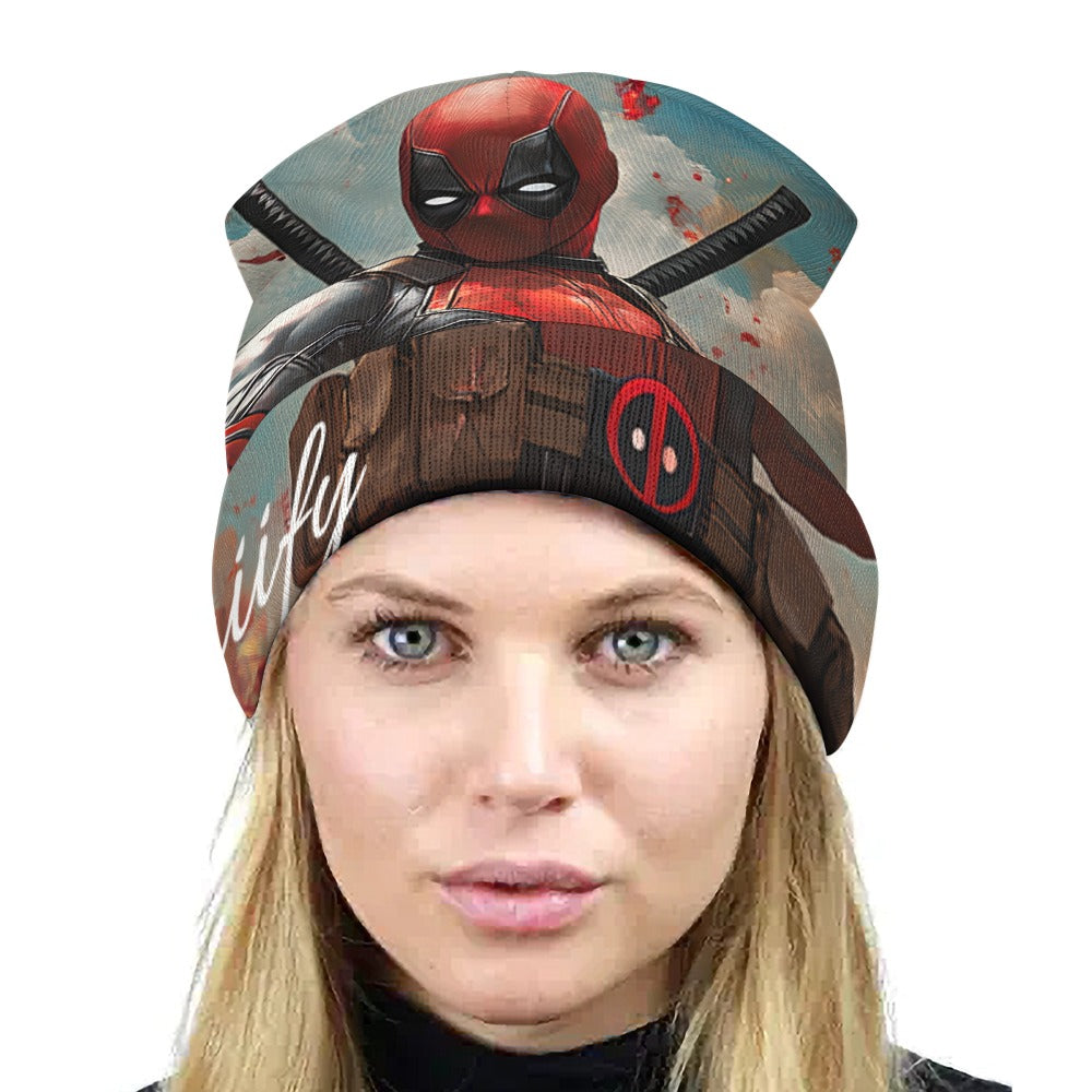 Deadpool & Dead Lotus Full Knit Hat