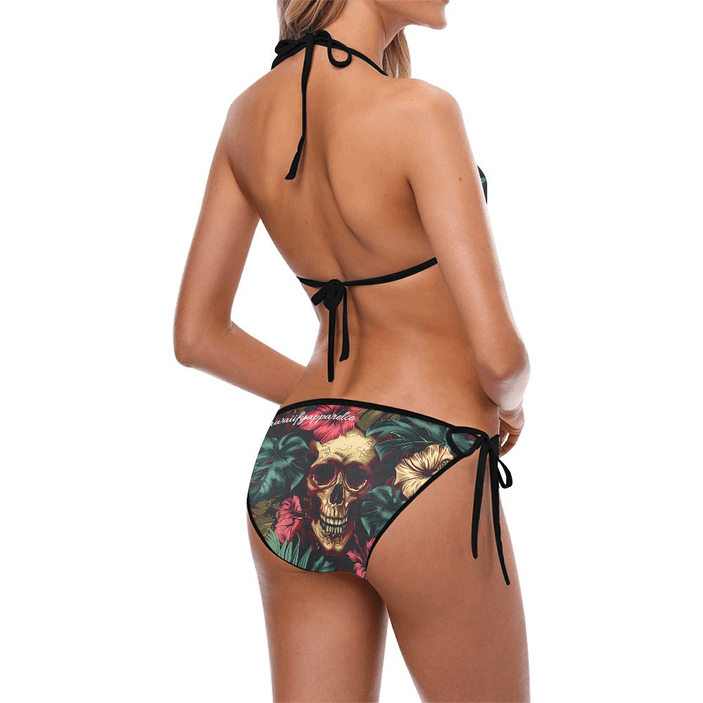 Dia de Los Muertos Skully Custom Bikini Swimsuit