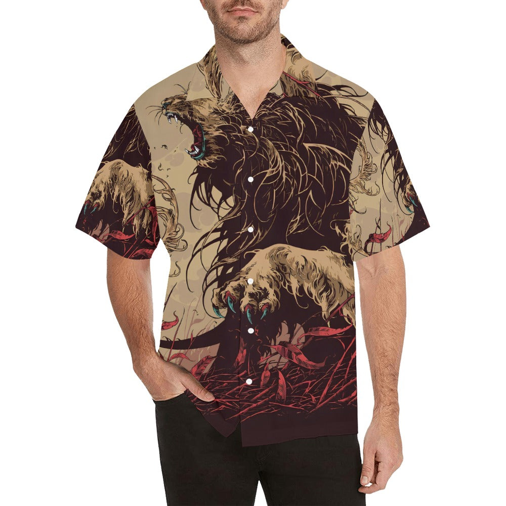 Lion's Wild Roar - Men's Hawaiian Shirt Exclusive By Hawaiify