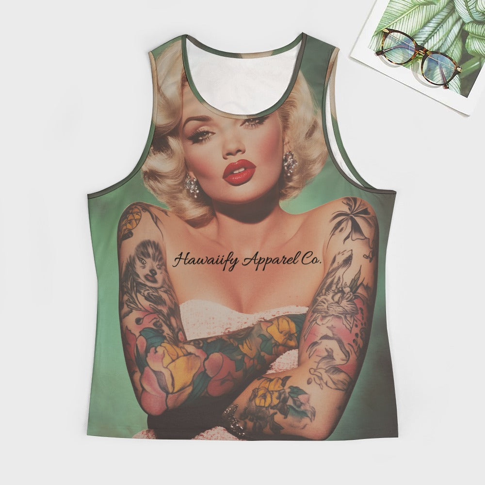 Marilyn Monroe Tatted Chest Piece Tank Top