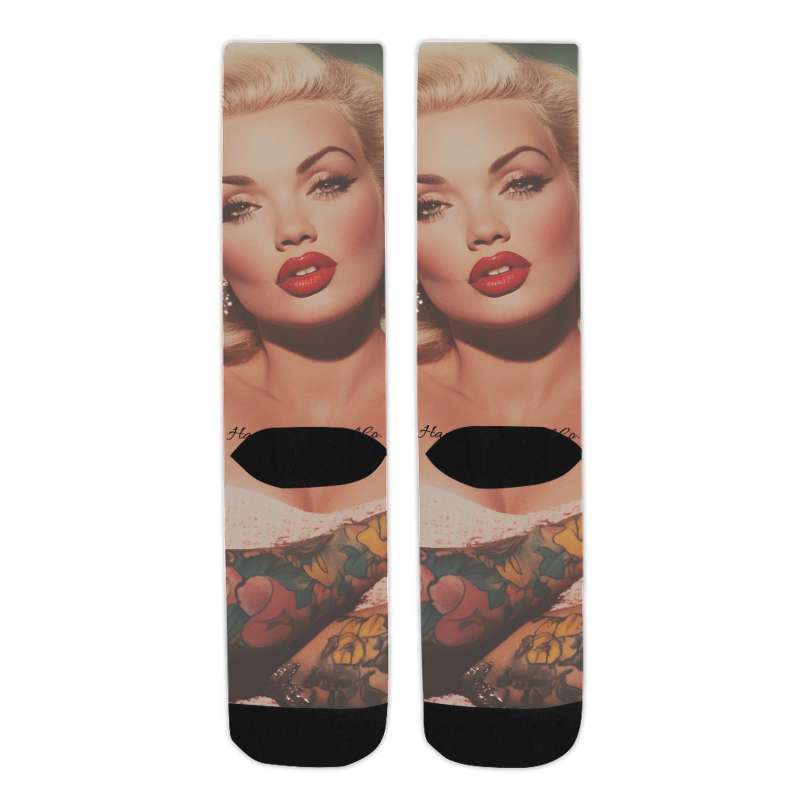 Tatted Marilyn Monroe Custom Socks