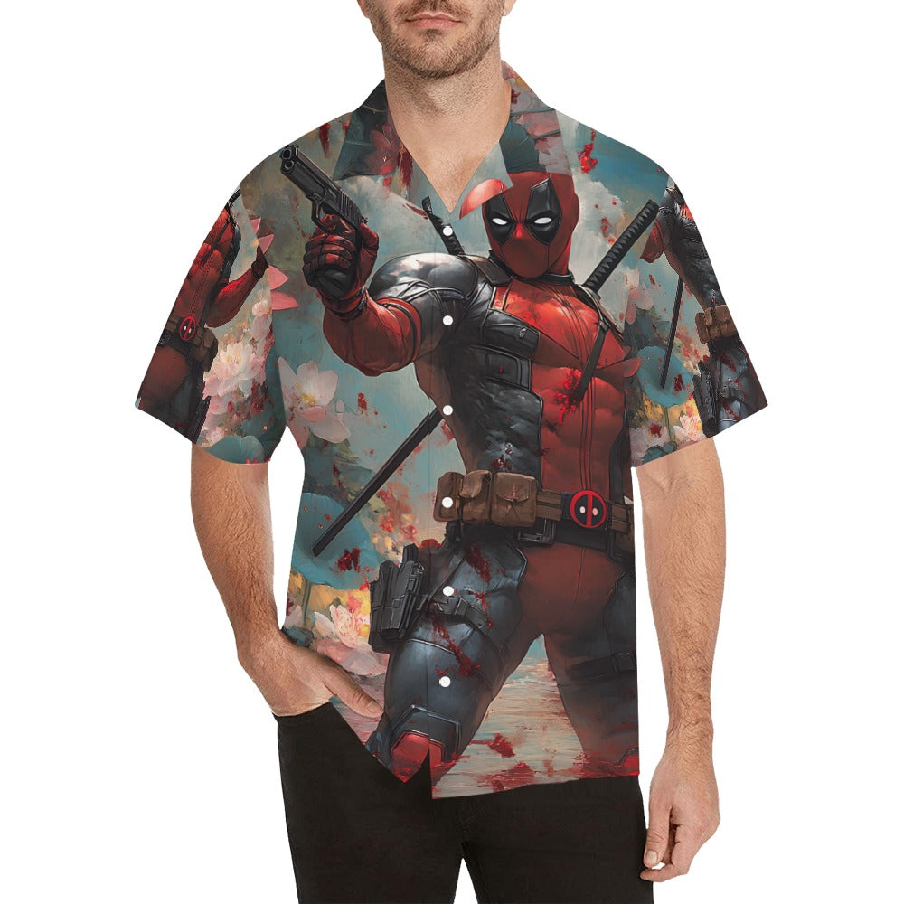 Deadpool & Dead Lotus Men's Hawaiian Shirt