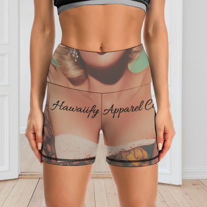 Tatted Marilyn Monroe Women's Slim Fit Sports Yoga Shorts