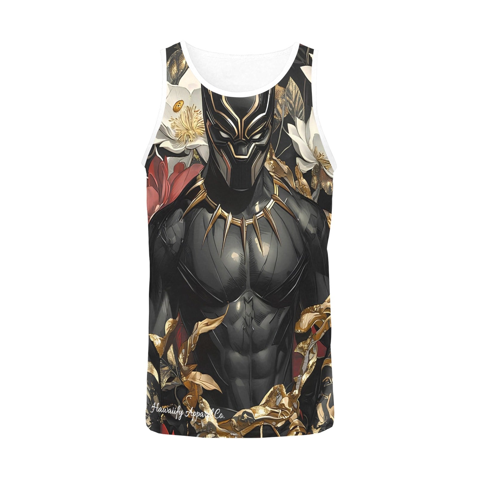 Black Panther Floral Men's Tank Top