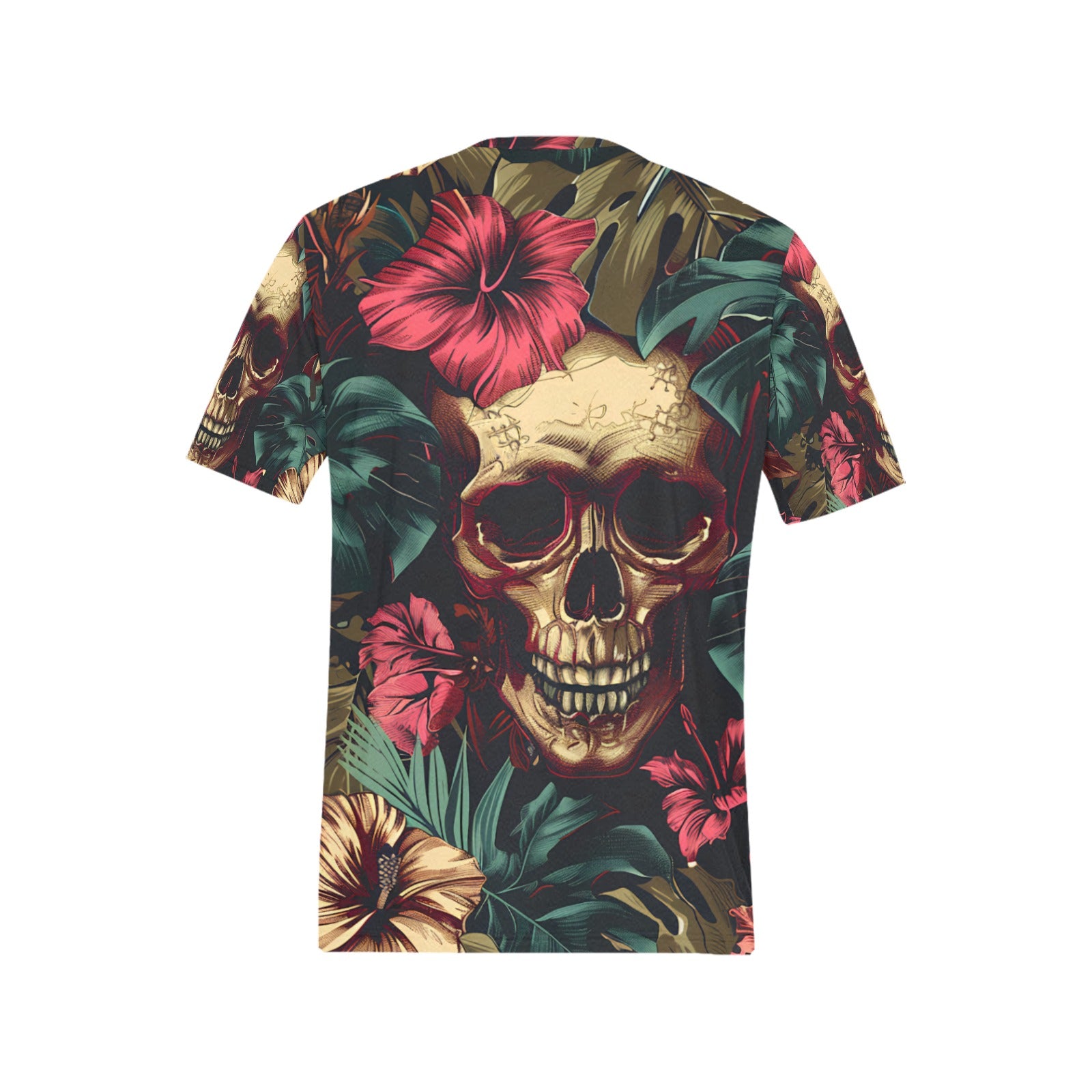 Men's Cotton Dia de los Muertos Skully T-Shirt