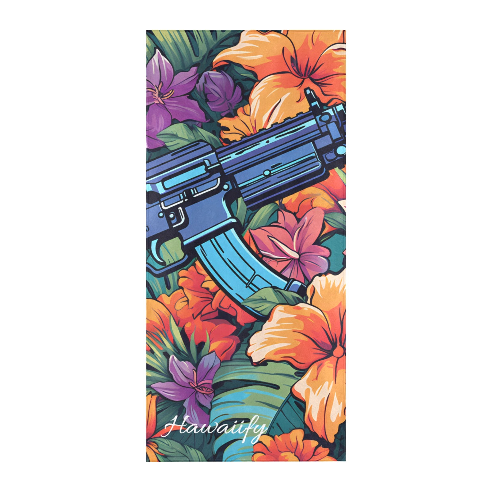 Hawaiify Military M4 Tribute Beach Towel  31.5"x 71"