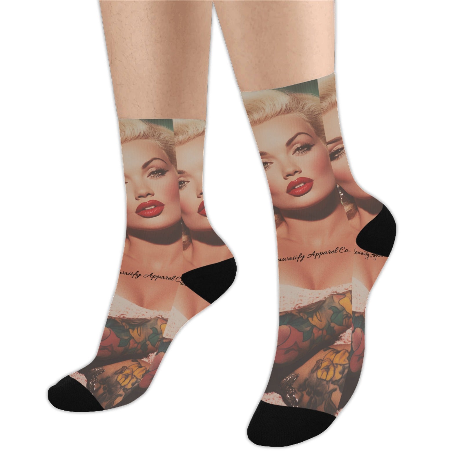 Tatted Marilyn Monroe Custom Socks