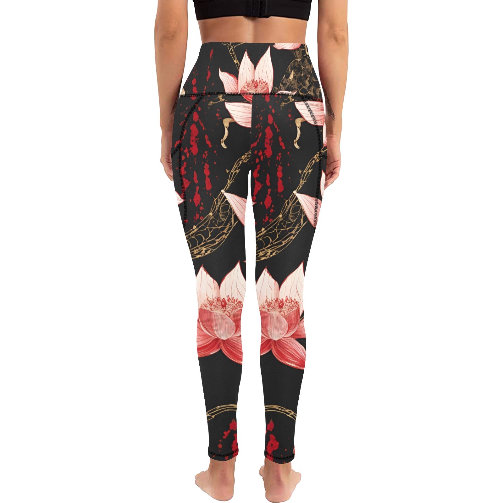 Godfather Bloodspatter All Over Print Leggings with Pockets