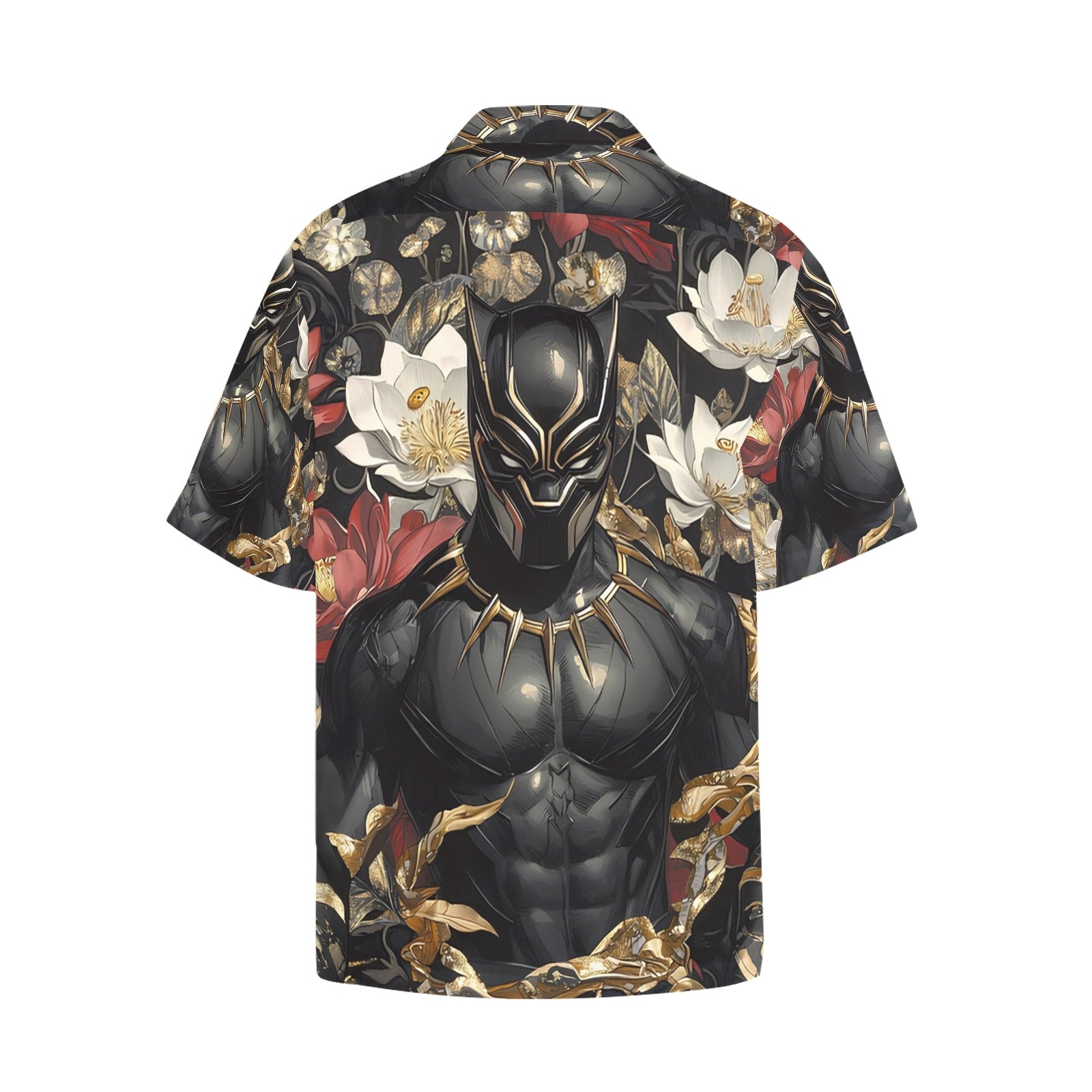 Black Panther Floral Men's Hawaiian Shirt