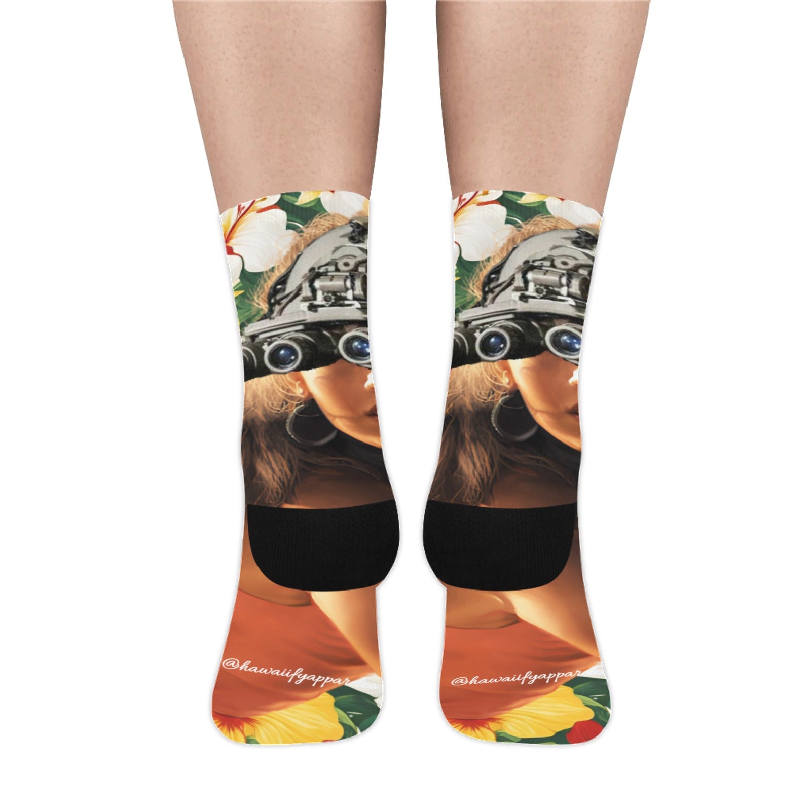 Megan Fox Quad Nods Men's Custom Socks