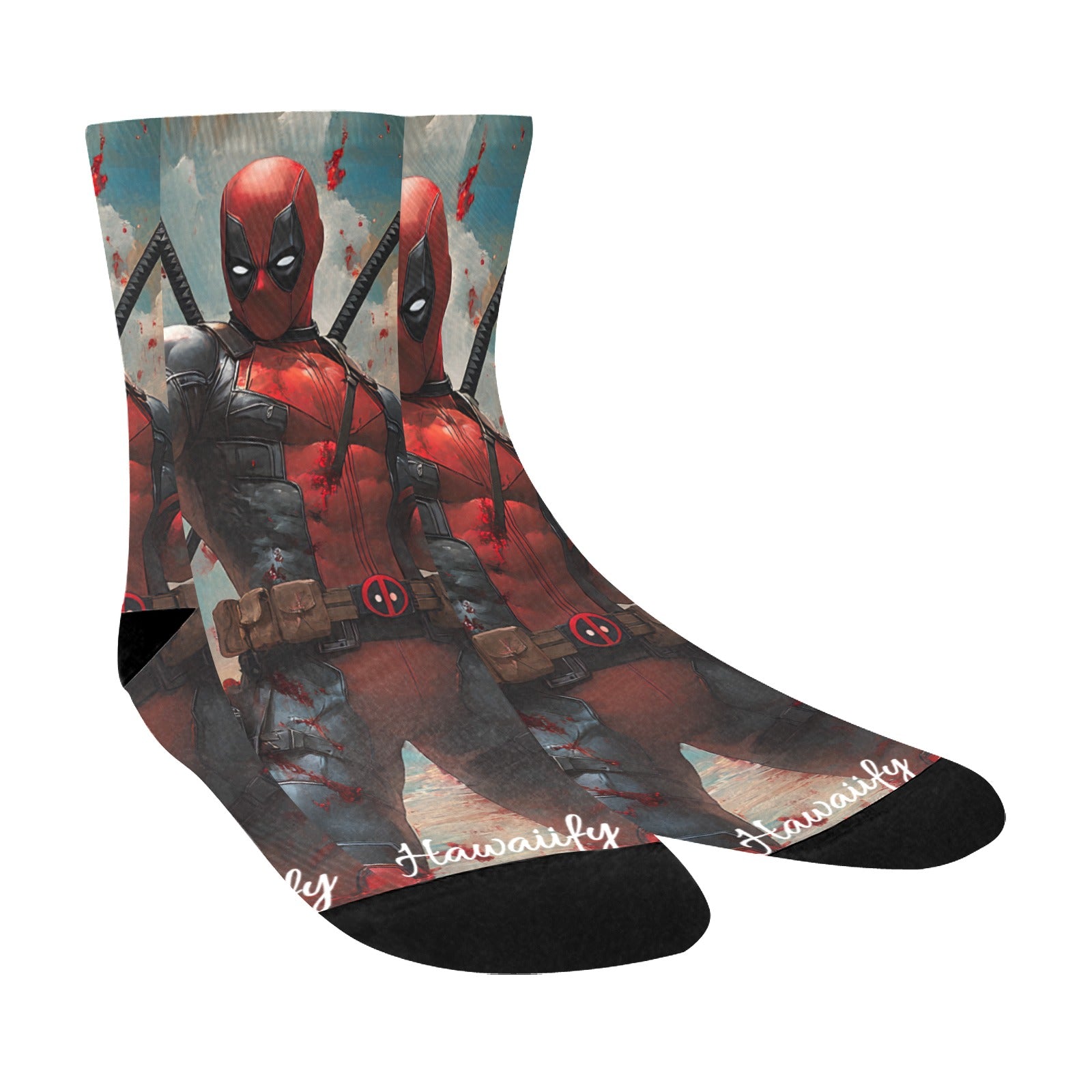 Deadpool & Dead Lotus  Sublimated Crew Socks