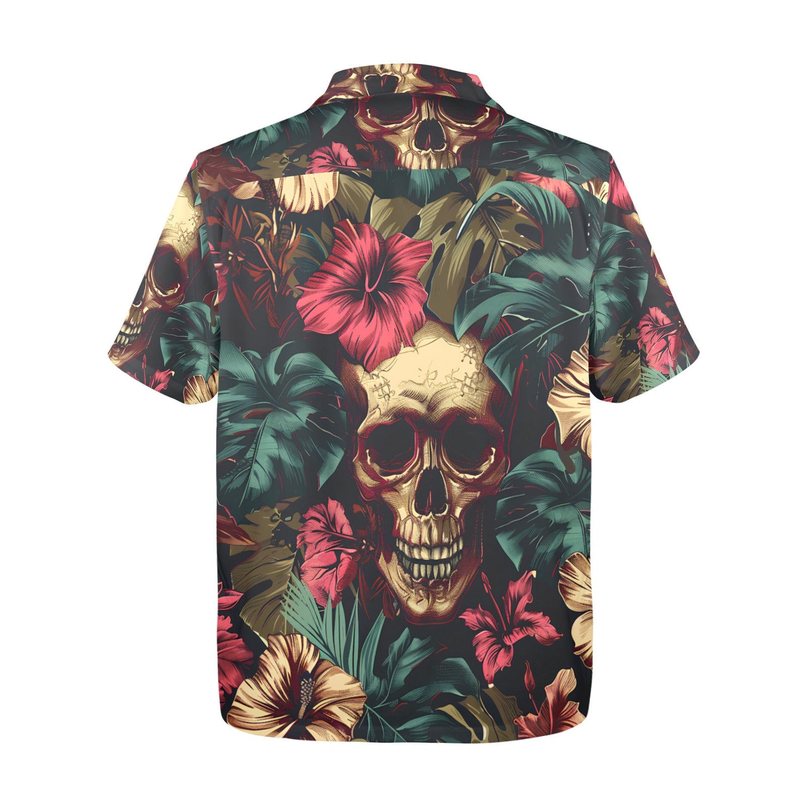 Dia de los Muertos Skully Men's Hawaiian - Made in USA