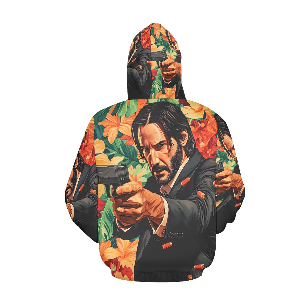 John Wick Floral Unisex Hoodie