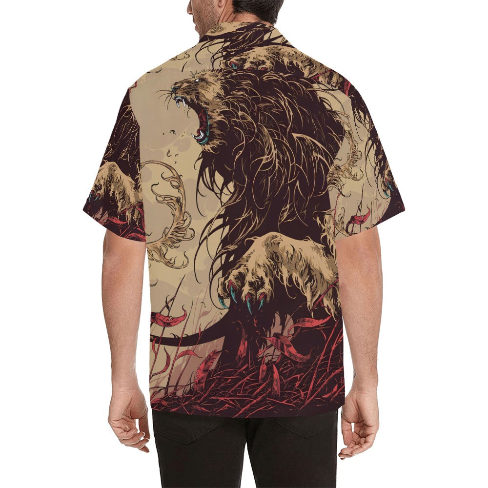 Lion's Wild Roar - Men's Hawaiian Shirt Exclusive By Hawaiify