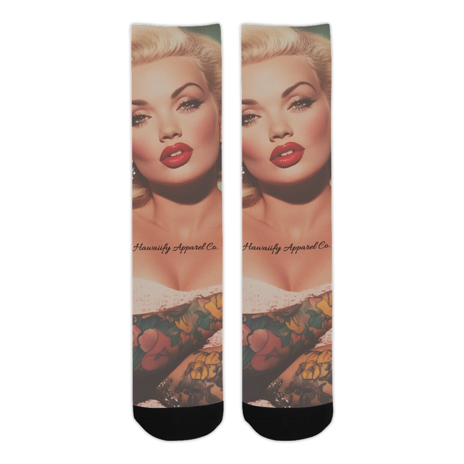 Tatted Marilyn Monroe Custom Socks