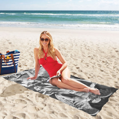Archangel Michael Beach Towel Suede  31.5"x 71"