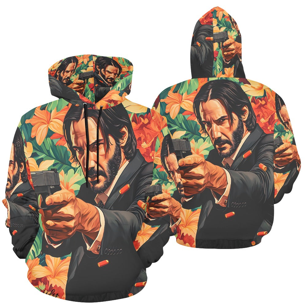 John Wick Floral Unisex Hoodie