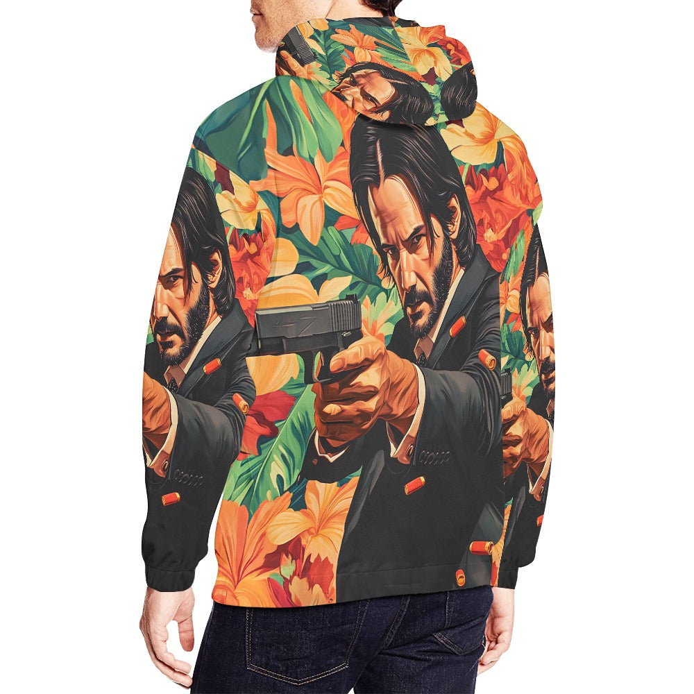 John Wick Floral Unisex Hoodie