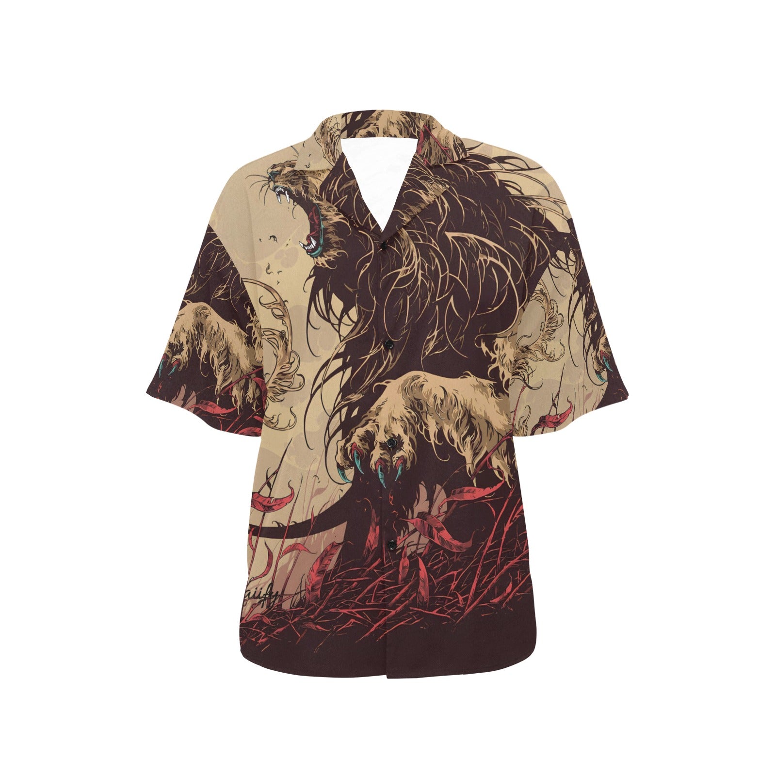 Lion's Mane Women's Hawaiian Shirt Exclusive By Hawaiify