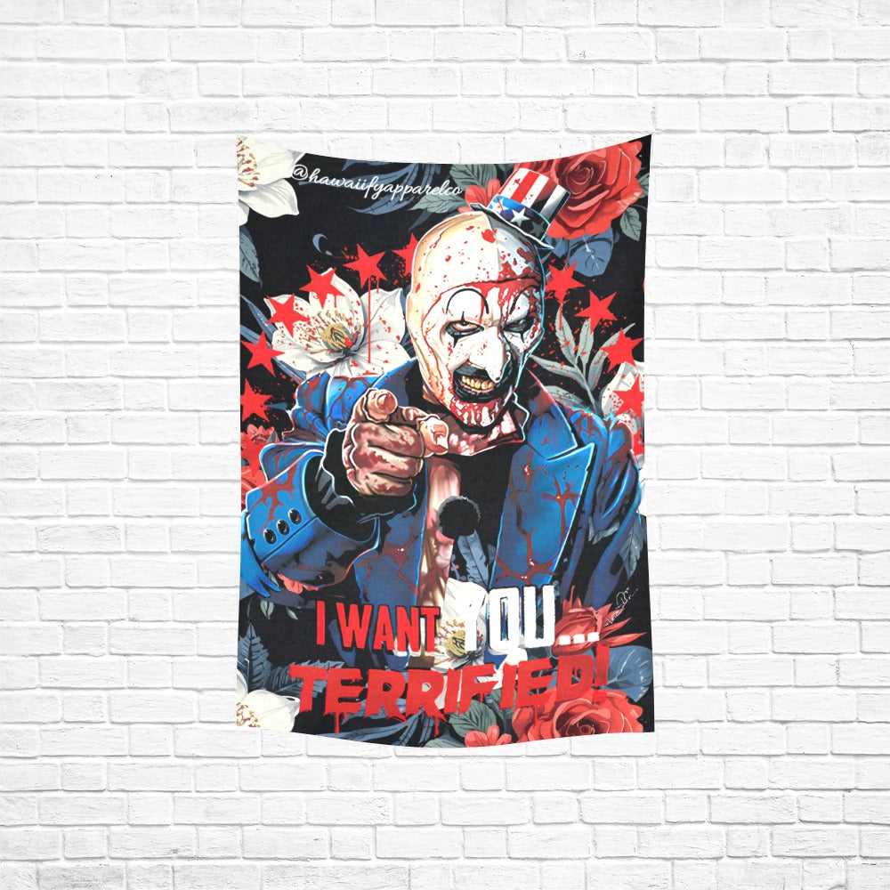 "I Want You Terrified" Halloween Wall Tapestry 40"x 60"