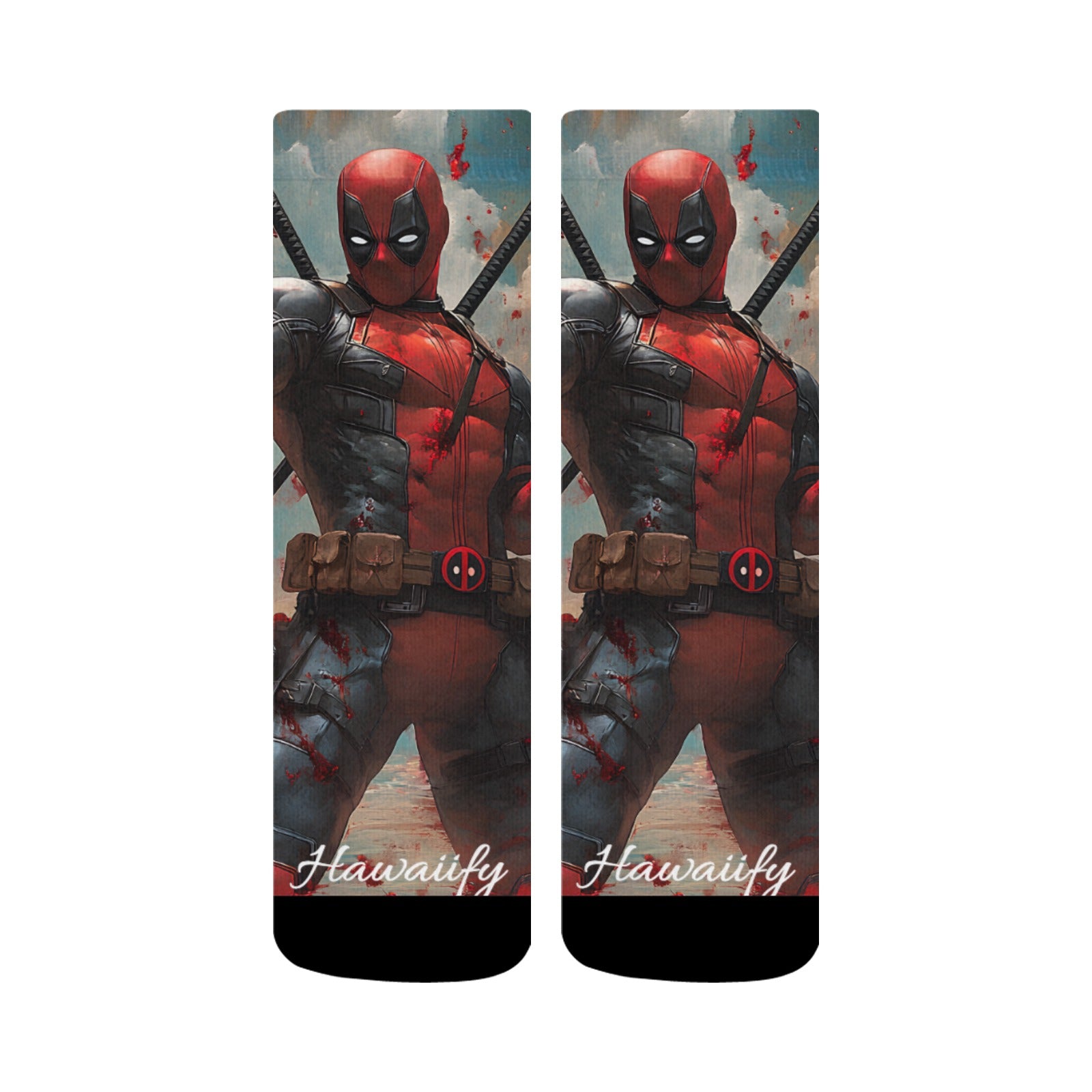 Deadpool & Dead Lotus  Sublimated Crew Socks