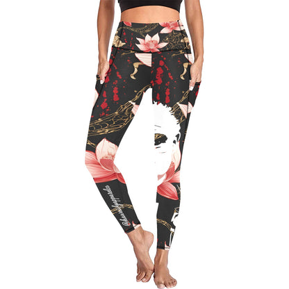 Godfather Bloodspatter All Over Print Leggings with Pockets