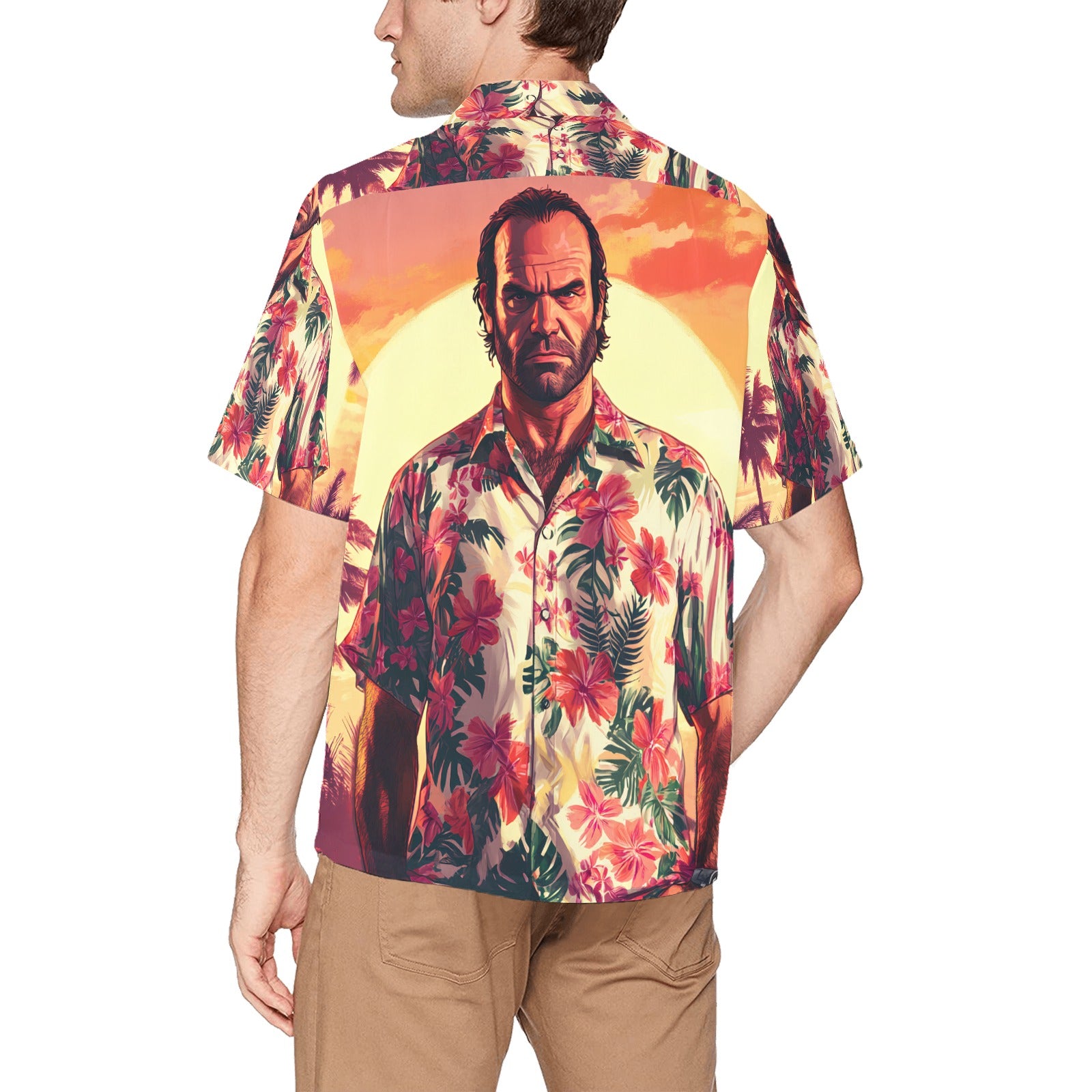 Trevor from GTA 5 Sunset Hawaiian Men's Shirt