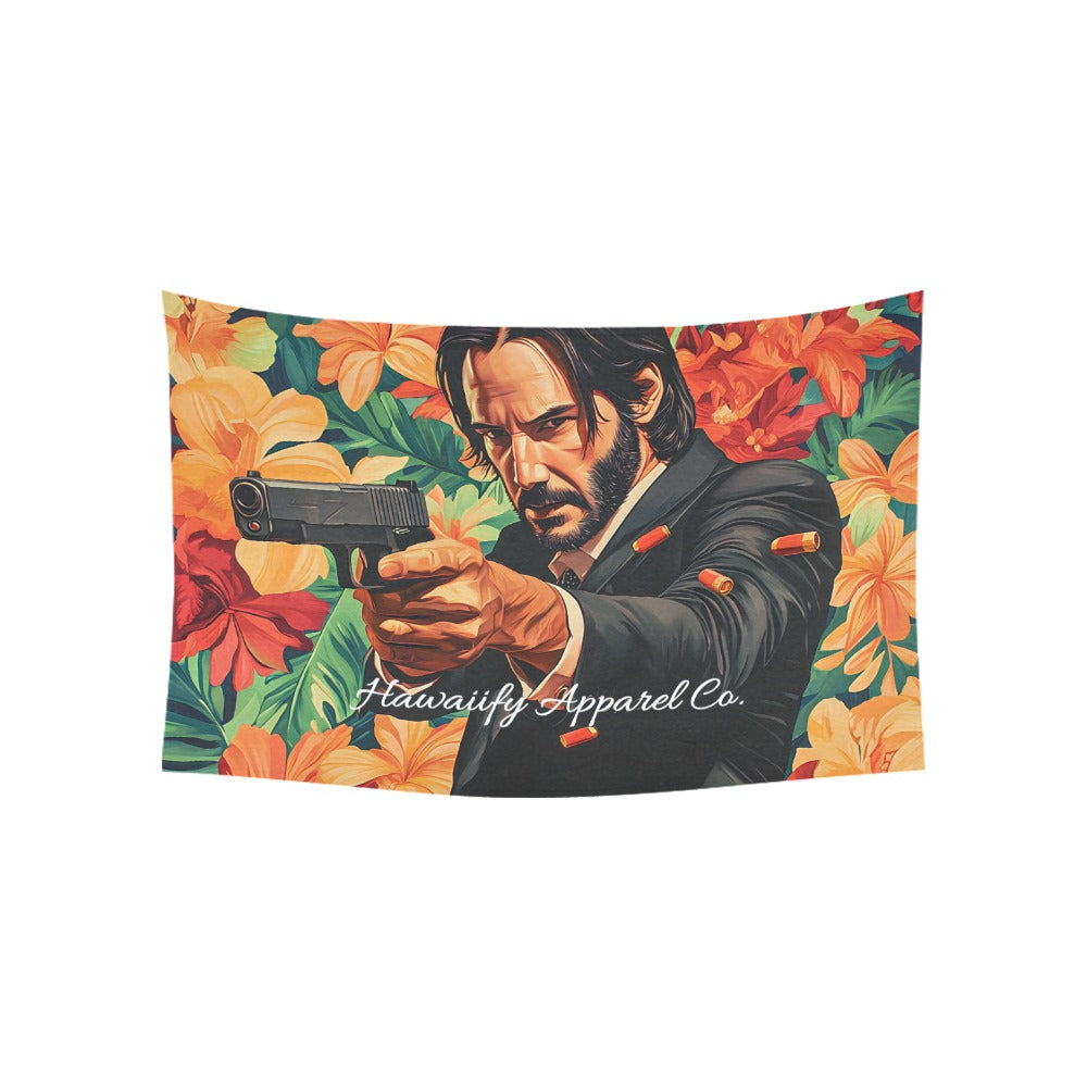 John Wick Floral Pattern Cotton Linen Tapestry 60"x 40"