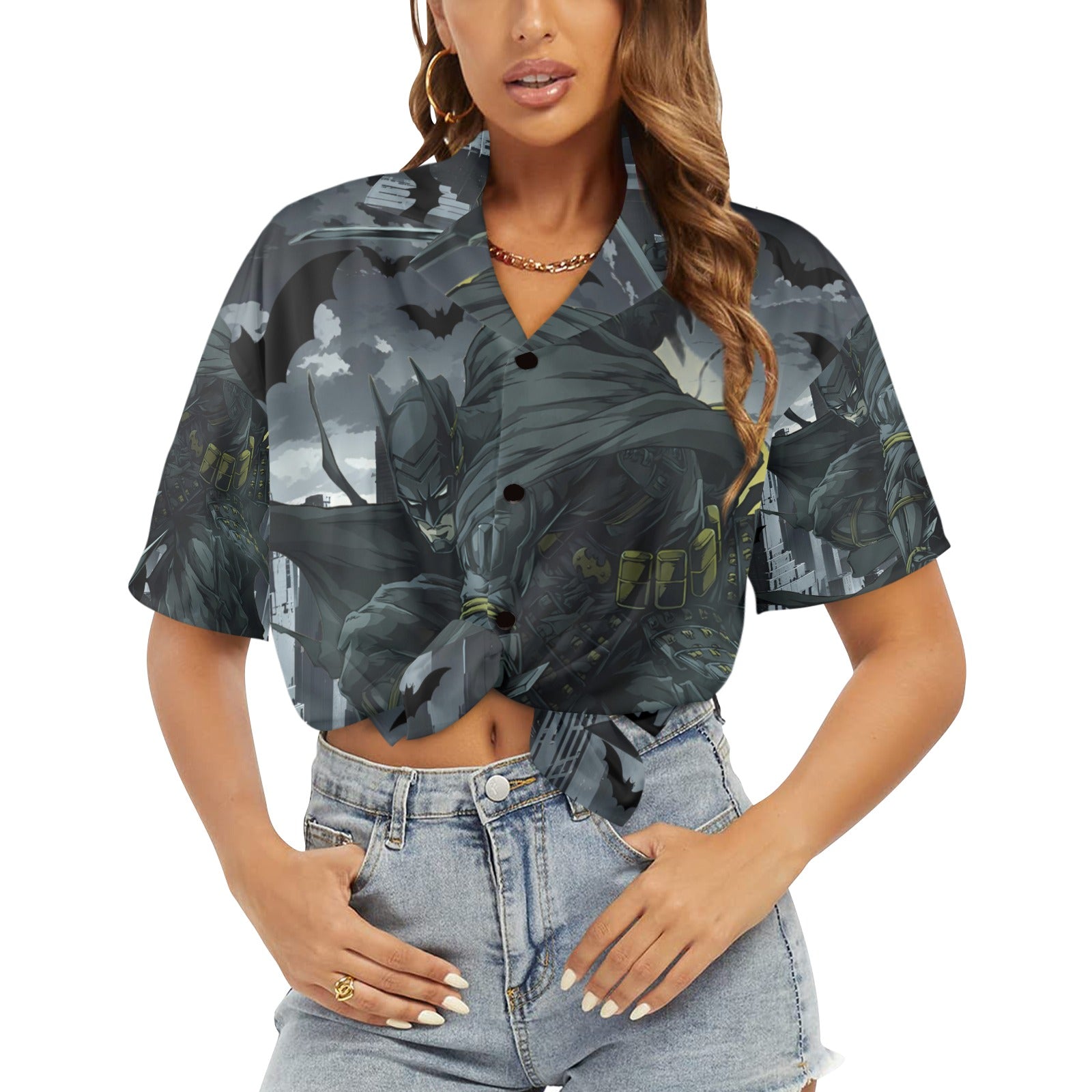 Ninja Batman "Out For Blood" Gotham City Women's Hawaiian Shirt