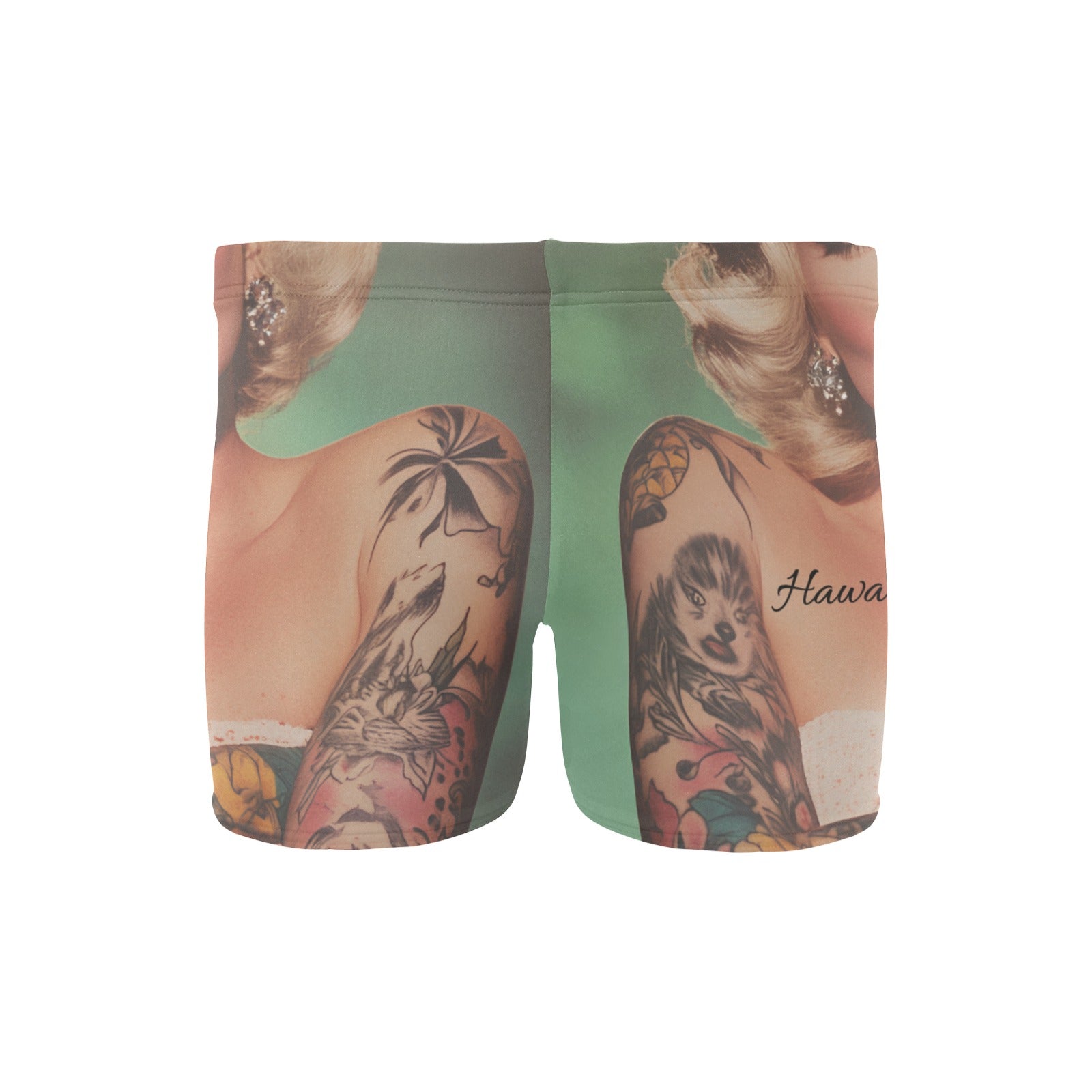 Tatted Marilyn Monroe Men's Swimming Trunks