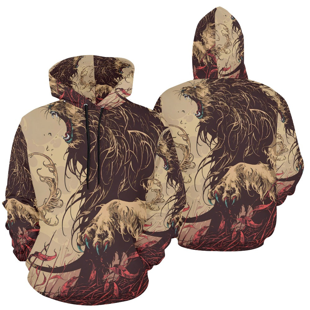 Lion's Mane Men's All Over Print Hoodie