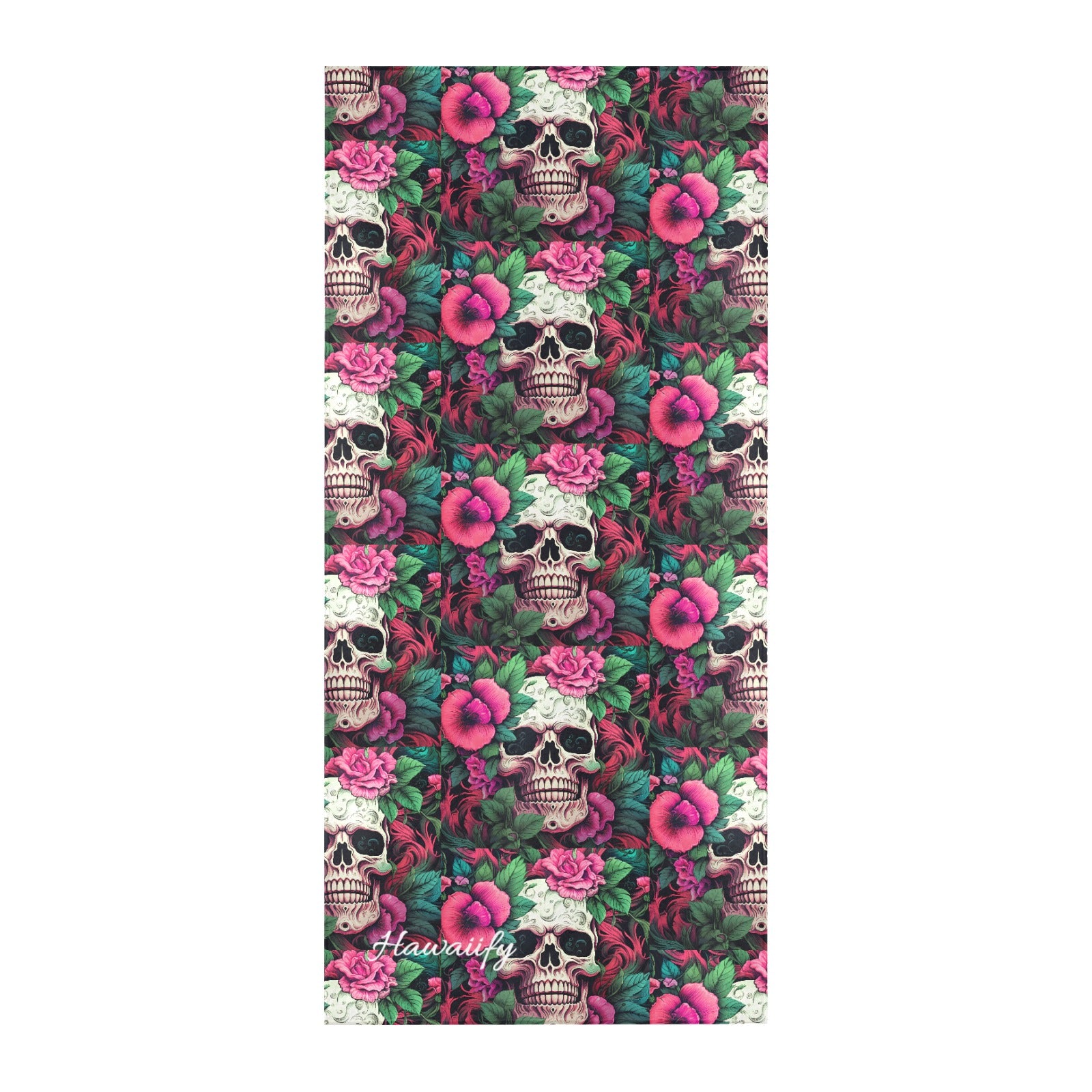 Rose Skull Beach Towel - 31.5" x 71"