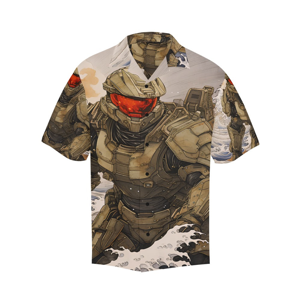 Master Chief Samurai Men's Hawaiian Shirt