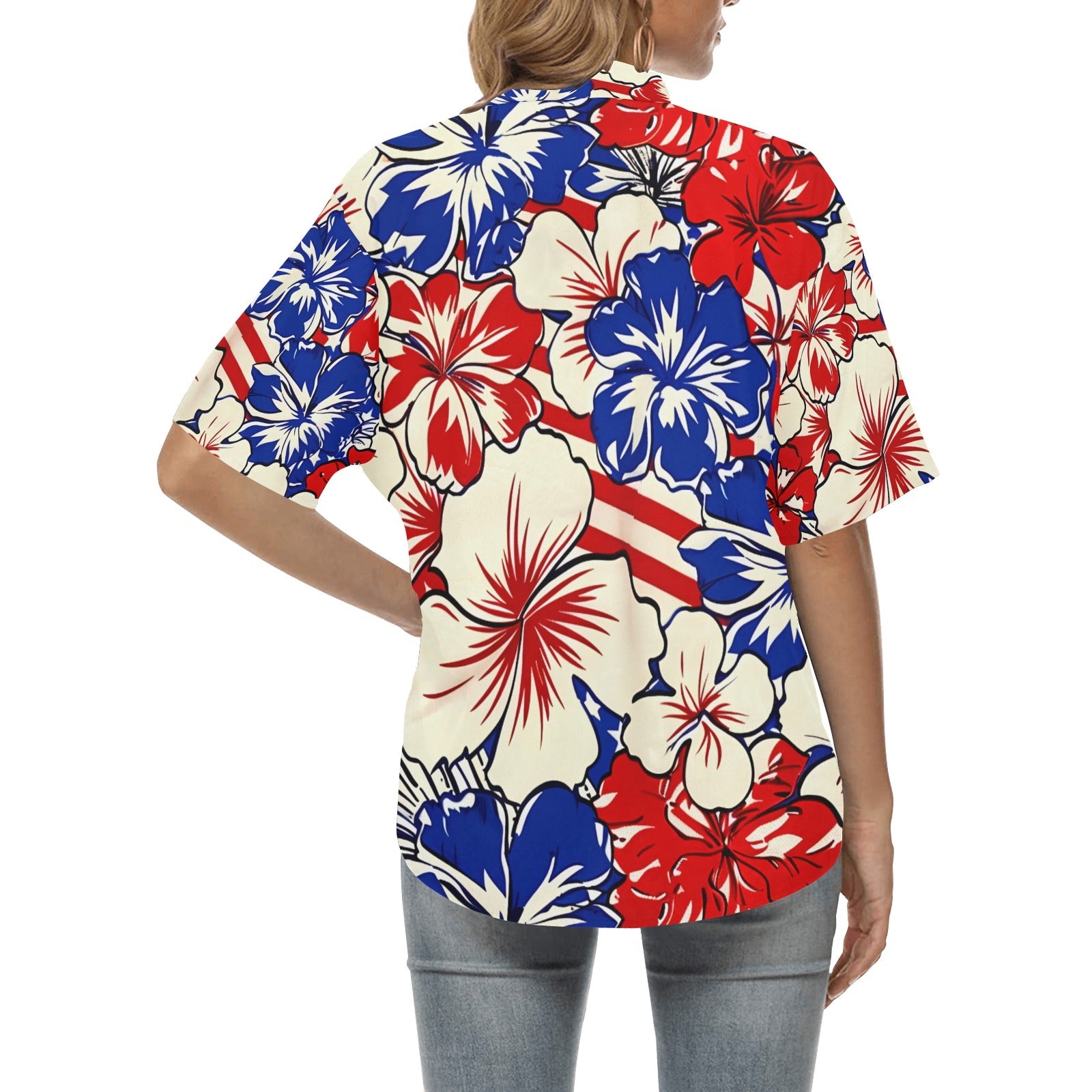 Women's Hawaiian Shirt - USA July 4th Parade