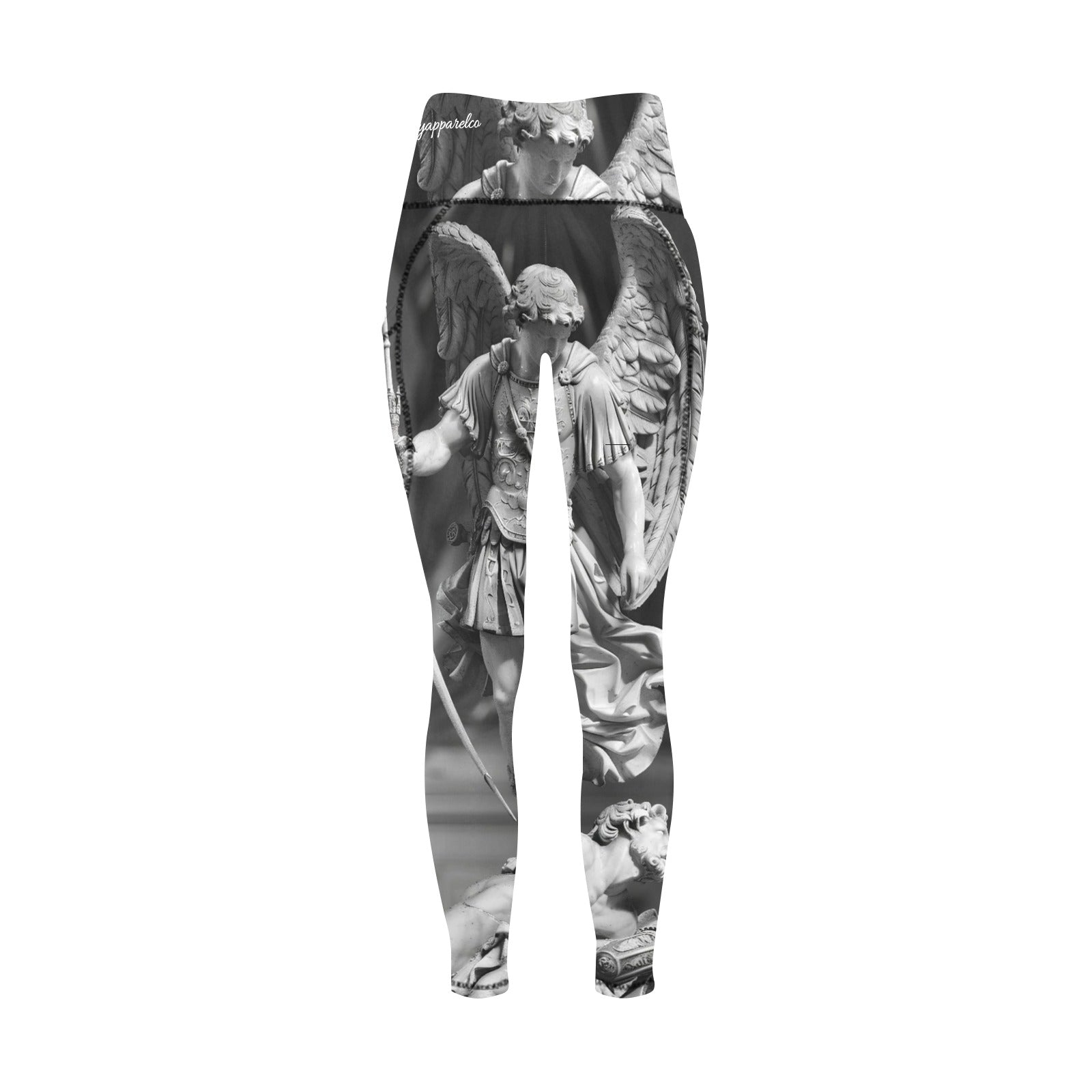 Archangel Mchael All Over Print Leggings with Pockets