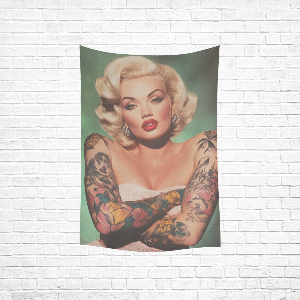 Marilyn Monroe Tatted Wall Tapestry 40"x 60"