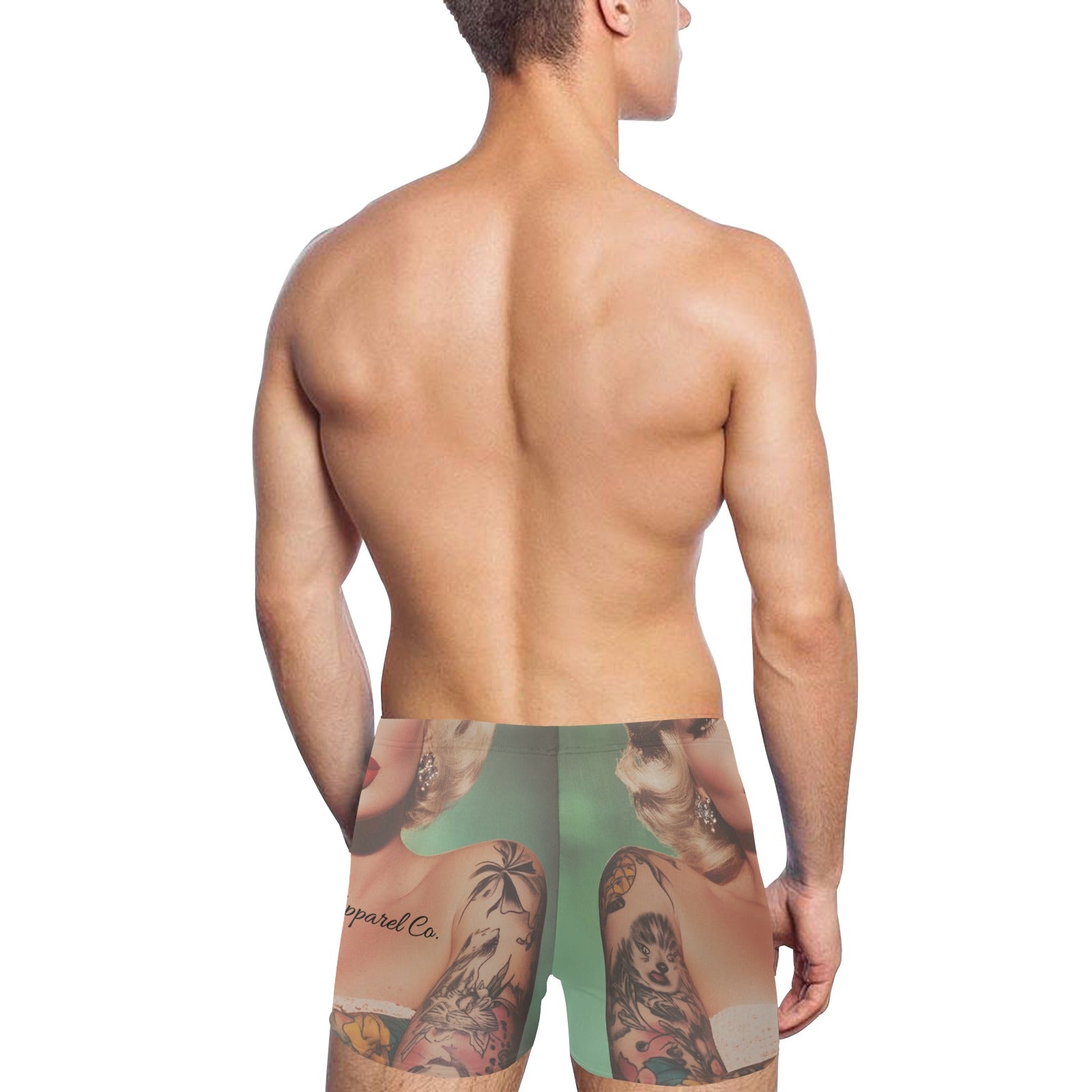 Tatted Marilyn Monroe Men's Swimming Trunks