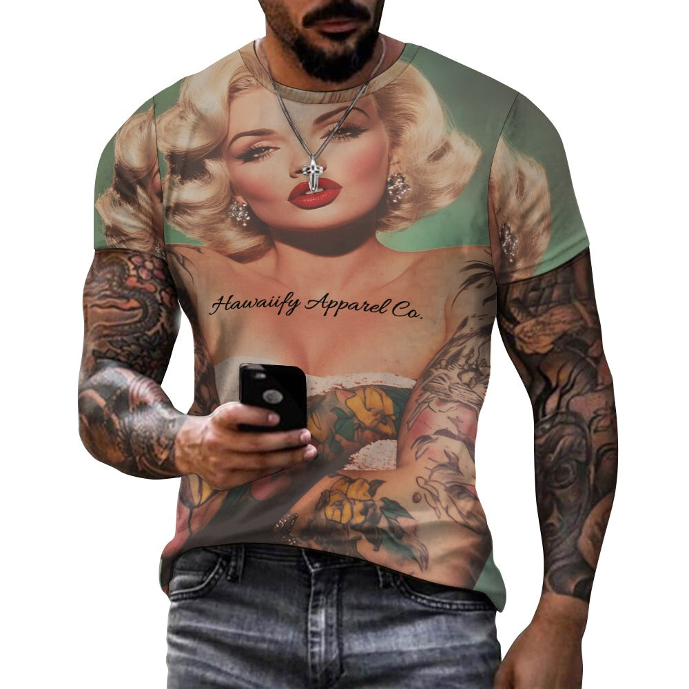 Tatted Marilyn Monroe Men's 100% Cotton T-shirt